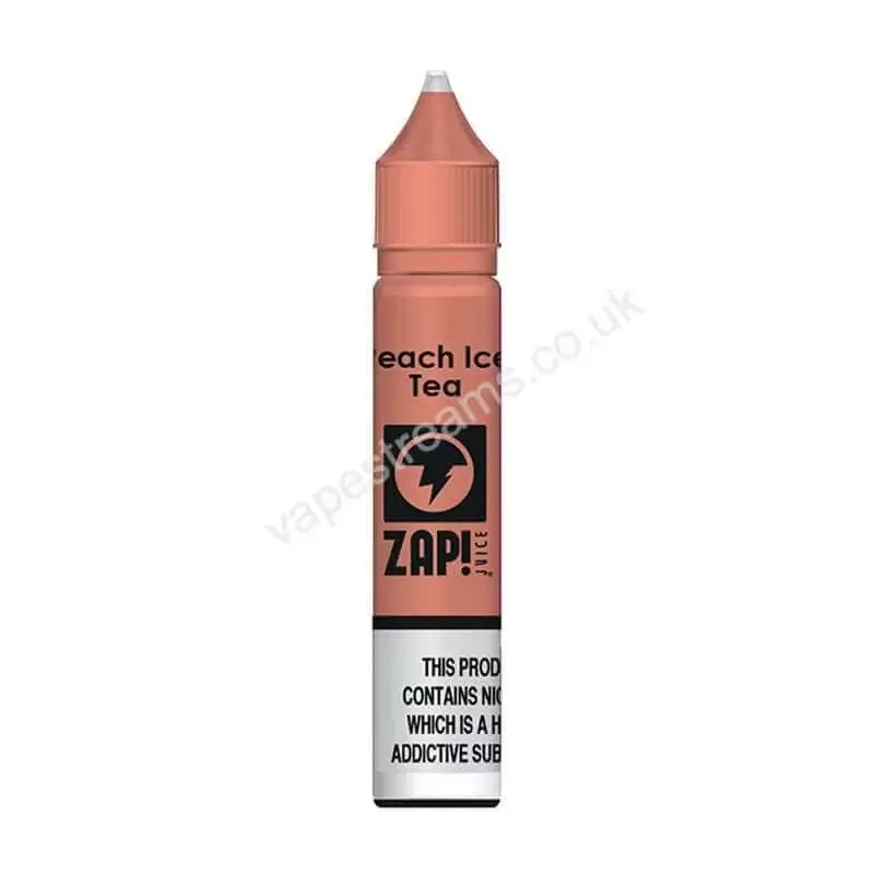 Peach Ice Tea Nicotine Salt E-Liquid by Zap! - Vapestreams Co