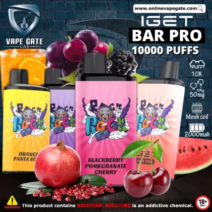 Iget Bar Pro Disposable Pod Device (10,000 PUFFS) - Orange Fanta Soda / 50 mg