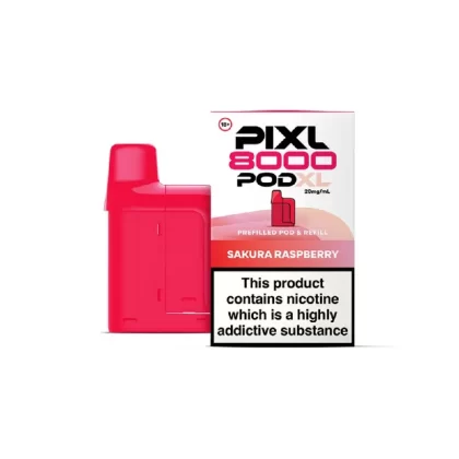 Pixl 8000 Sakura Raspberry Refill Pods - Nicotine Strength#20mg