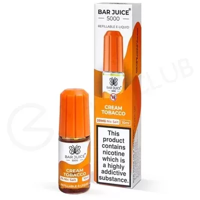 Cream Tobacco Nic Salt E-Liquid by Bar Juice 5000 - Ecigpremium