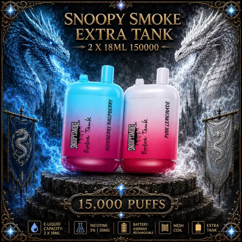 Snoopy Smoke Extra Tank 2 x 18ml 15000 - Pineapple Ice - Vapeciga