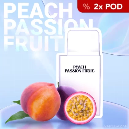 La Fume Cuatro – Peach Passion Fruit – Prefilled Liquid Pod – 2er Pack - Propylenglykol / Glycerin / Nikotin-Benzoat / 2-isopropyl-N,2,3 -trimethylbutyramide / La Fume / 20mg/ml