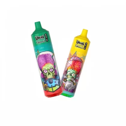 Uwin Tornado 35K Music RGB Rechargeable Disposable Vape - Random Flavors, Blueberry Raspberry; 3-nicotine, 2-nicotine (DAA71D)