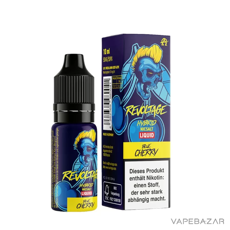 Revoltage Hybrid Nicsalt Liquid – Blue Cherry - 20mg/ml, Nikotinfrei - Image 3
