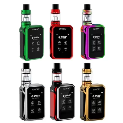 SMOK G-PRIV 220w Touch Screen 5.0ML Starter Kit With TFV8 Big Baby - Full Red