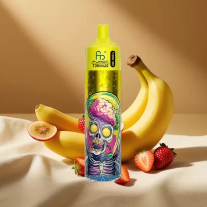 Fumot RandM Tornado 30000 Puffs 30mL 5% Mesh Disposable Vape Banana Strawberry