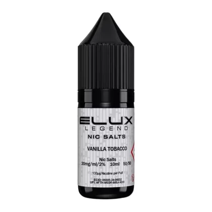 Vanilla Tobacco By Elux Legend 10ml Salts - Nicotine Strength#20mg (Salt)>10mg (Salt)