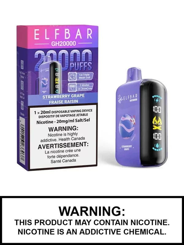 Strawberry Grape Elf Bar GH20000 Disposable Vape