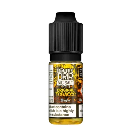 Double Drip Original Tobacco Nic Salt Vape Juice - 10 Pack - Strength