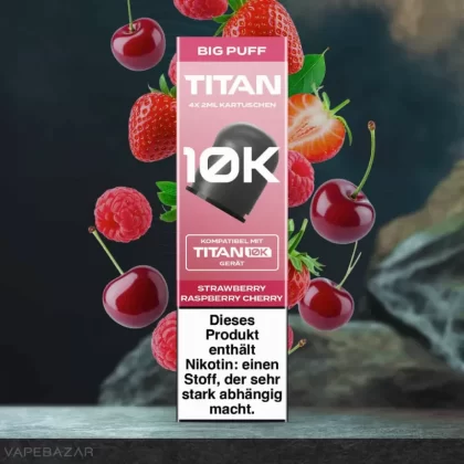 Titan 10k Kartuschen – Strawberry Raspberry Cherry (4er Pack) - TITAN / 20mg/ml