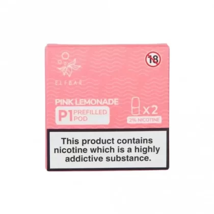Elf Bar Mate 500 P1 Pink Lemonade Mate P1 Nic Salt E Liquid Pods (2 x 2ml)