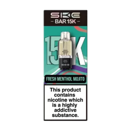 SKE Bar 15K Refill Pod Fresh Menthol Mojito - Nicotine Strength#20mg (5B152F)