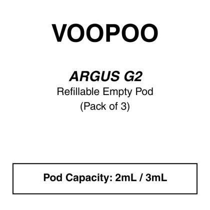 Voopoo – Argus G2 Replacement Top Fill Pods – Pack of 3 - Vapeys Co Nz