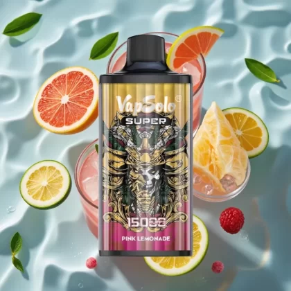 Vapsolo Super 15000 Puffs Disposable Vape – Super Pink Lemonade, 40ml E-Liquid, 850mAh Mesh Coil, Type-C Charging - Bangvapeaustralia