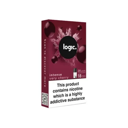 Logic Very Cherry Vape Pods (2 Pack) - Nicotine Strength#Intense 18mg>12mg>6mg (CA2777)
