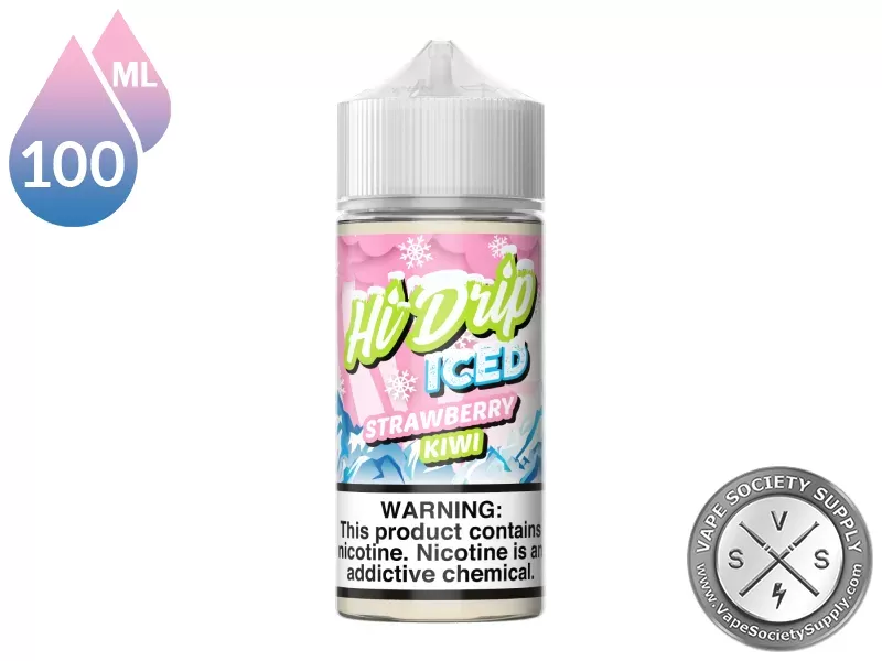 Strawberry Kiwi ICED HI DRIP E-Liquids 100ml - Image 3