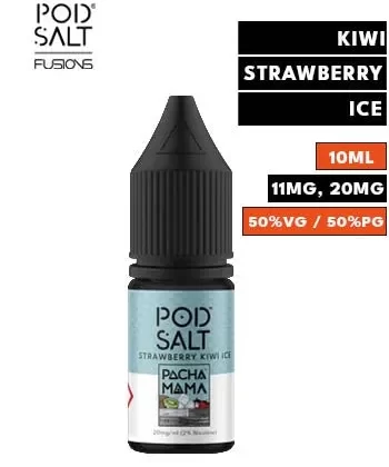 Pacha Mama Strawberry Kiwi Ice Nic Salt E Liquid by Pod Salt Fusions - 11mg