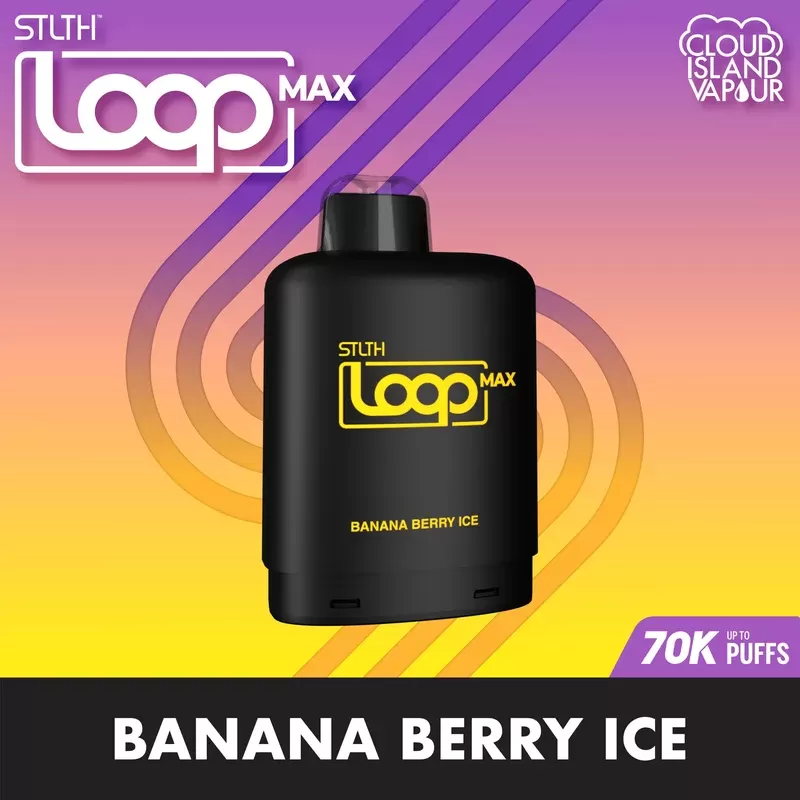 STLTH LOOP MAX 70K Pod Pack – Banana Berry Ice