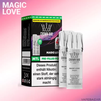 Al Fakher Pods Crown Bar 600 – MTL 20mg – Magic Love - Passionsfrucht / Honigmelone