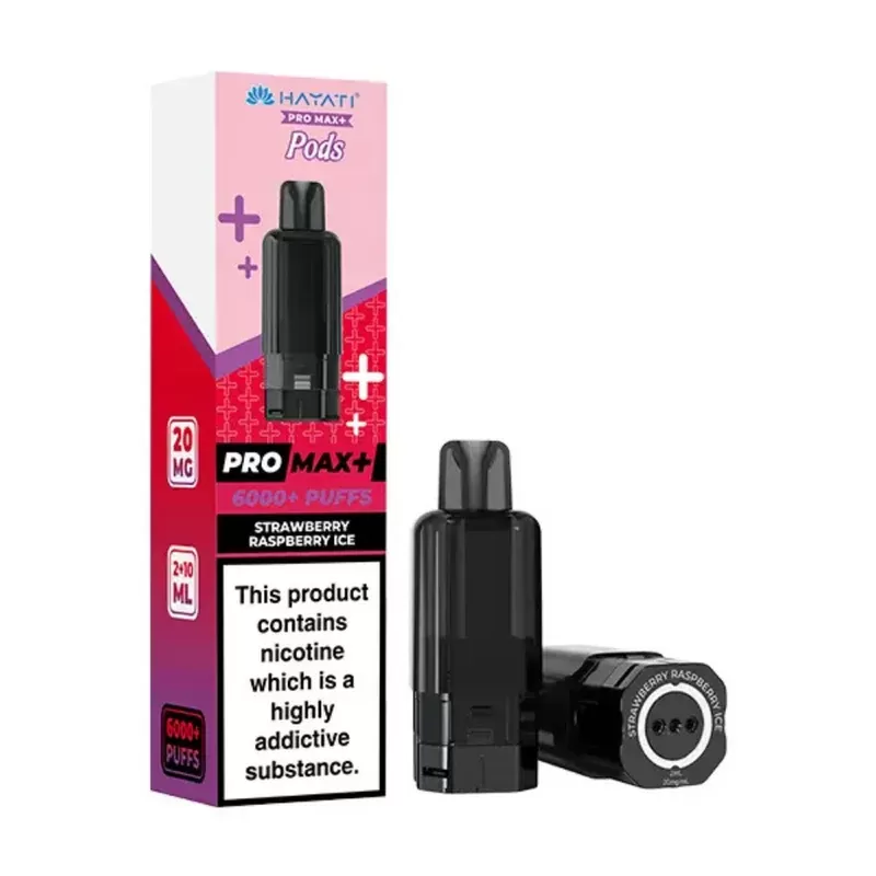 Hayati Pro Max Plus 6000 Prefilled Pod Strawberry Raspberry Ice - Vape Store