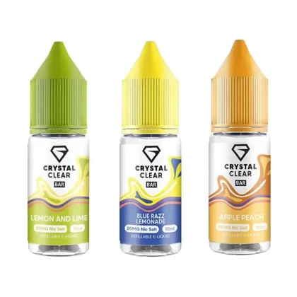 Crystal Clear Nic Salt E-Liquid - Box of 10 - Blueberry Cherry Cranberry / 10mg