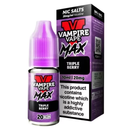 Triple Berry VV Max Nic Salt E-Liquid by Vampire Vape (10ml) - 10mg