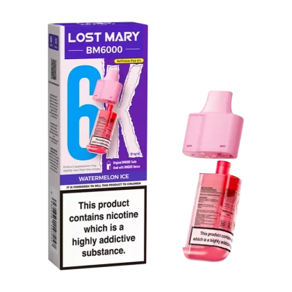 Watermelon Ice Lost Mary BM6000 Refill Pack - 0mg - Vape Product (887DFC)