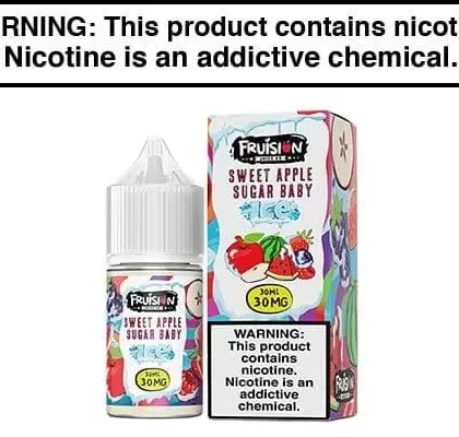 SWEET APPLE SUGAR BABY ICE BY FRUISION SALTS 30ML - Vapejuice