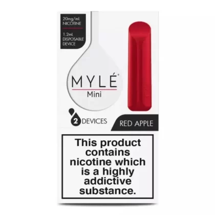 Myle Mini Disposable Pods 320 Puffs – 2 Pack Devices – Red Apple - Vape Store