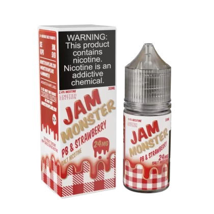 Jam Monster Salt - PB & Strawberry - 30ML E-Liquid (Limited Edition) - 24MG