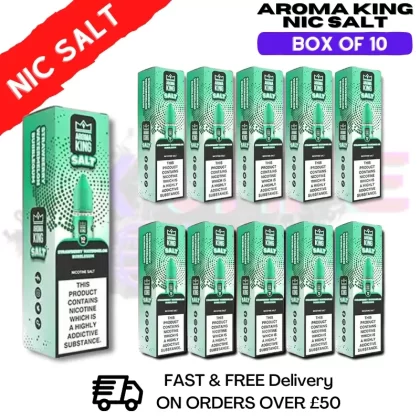 Strawberry Watermelon Bubblegum Aroma King Box Of 10 Nic Salts