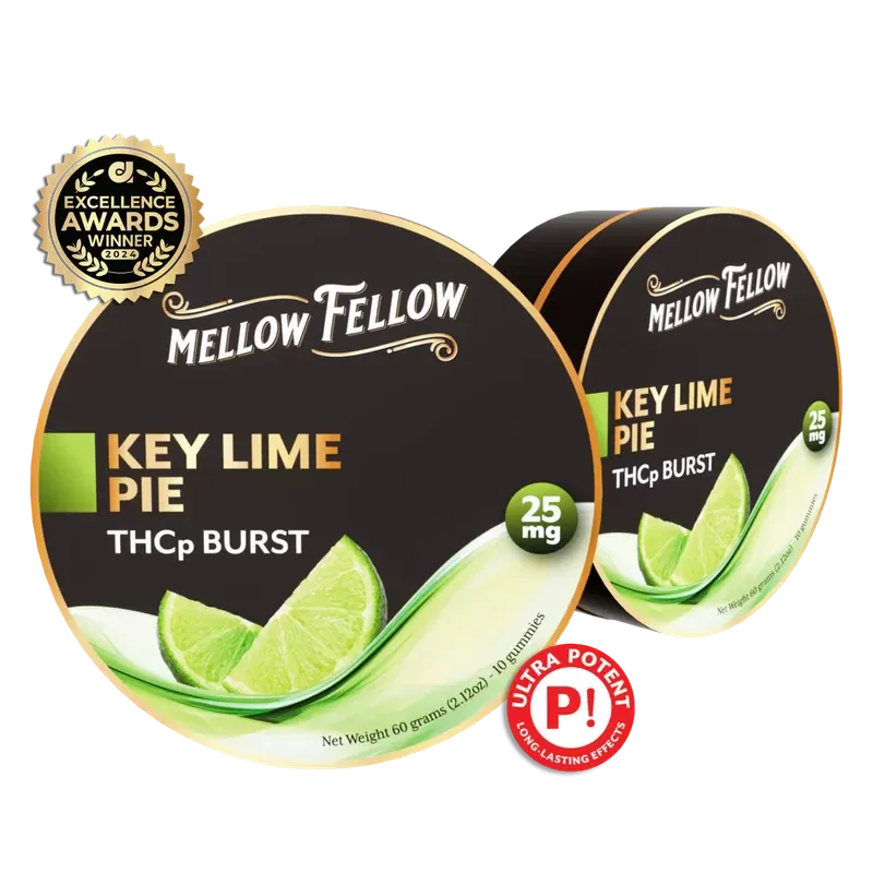 Mellow Fellow THCp Bursts Edibles – Key Lime Pie – 25mg - Vape Store