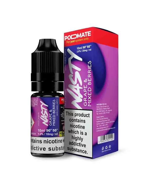 Nasty Pod Mate Salt Grape Mixed Berries Nic Salt E-Liquid - 20mg