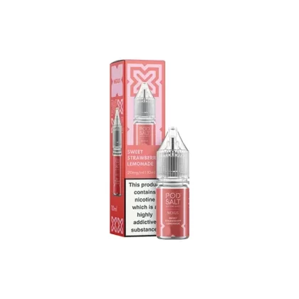 Pod Salt Nexus Sweet Strawberry Lemonade E Liquid 10ml - Nicotine Strength#20mg>10mg>5mg
