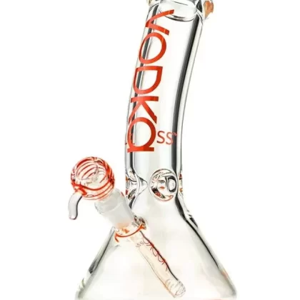 Vodka Glass 12″ 9mm Bent Neck Beaker Bong