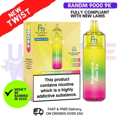 Watermelon Brazz ICE RandM T9000 9K Replacable Pod Kit