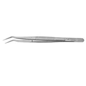 PELCO® Pro General Purpose Tweezers, Fine Double Bent Serrated Tips & Grips