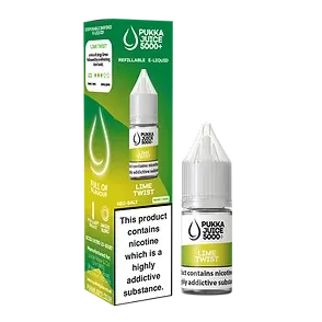 Lime Twist Pukka Juice 5000+ Nic Salt E-Liquid – 10ml, 10mg/20mg, Pack of 10