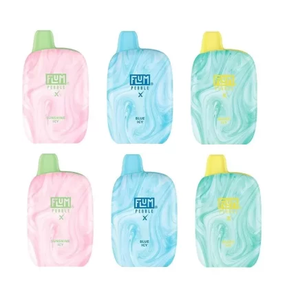 Flum Pebble X 6000 Puffs Disposable Vapes - flavor#Black Icy>Blue Icy>Sunshine Icy