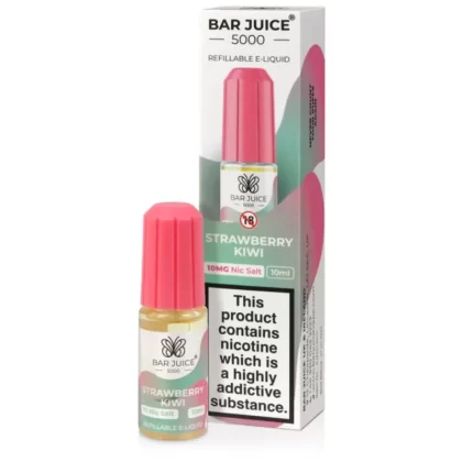 Bar Juice 5000 Strawberry Kiwi E Liquid 10ml - Nicotine Strength#20mg>10mg (96D1D2)