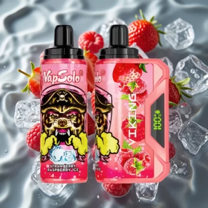 VapSolo VIKING 12000 Puffs Disposable Vape Strawberry Raspberry Ice 22ml Type-C LED Display - Bangvapeaustralia