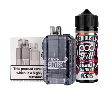 Aspire GoTek X Nicotine Free Bundle - Translucent Violet / 0.6ohm