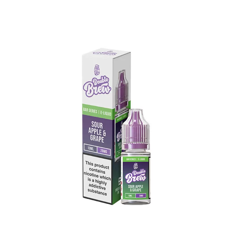Ohm Brew Double Brew Sour Apple & Grape 10ml Nic Salt E-Liquid - Image 3