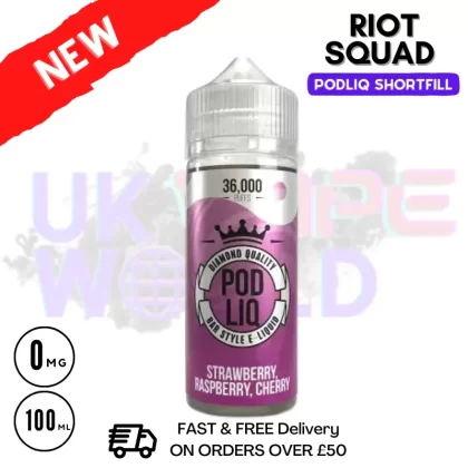 Strawberry Raspberry Cherry Riot Squad Pod Liq Juice 80ML