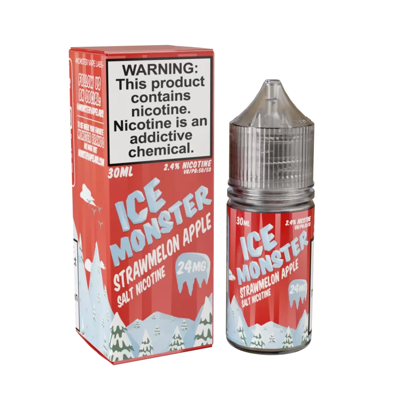 Ice Monster Salt - Strawmelon Apple - 30ML E-Liquid - 48MG