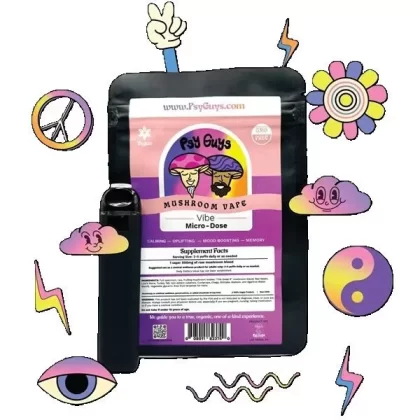Psy Guys Microdose Mushroom Vape Vibe 500mg | Pure CBD Now - flavors#Blackberry>Passionfruit>Strawberry>Unflavored (+10% Potency)