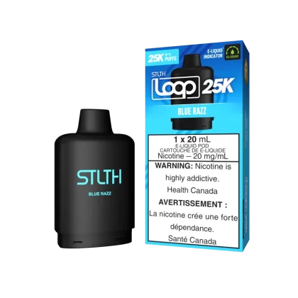 STLTH LOOP 25K Pod Pack - Blue Razz - 20 mg/mL (wholeseller) - Excise ON, 20 mg/mL (wholeseller) - Excise AB (55A6D6)
