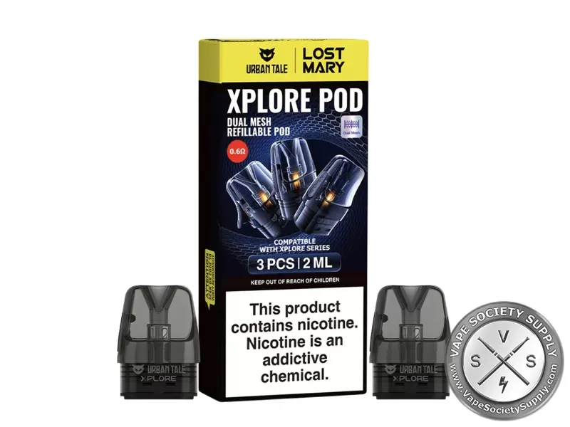 Urban Tale x Lost Mary Xplore Replacement Pods - 0.6ohm Dual Mesh, 0.8ohm Dual Mesh