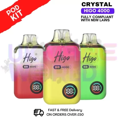 Crystal Higo 4000 Puff Prefilled Pod Kit – £9.95