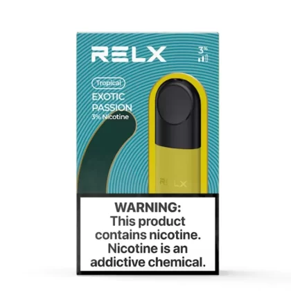 RELX Pod Pro – Exotic Passion (Passion Fruit) – 3% Nicotine - Single, Pack of 2; 5% NICOTINE